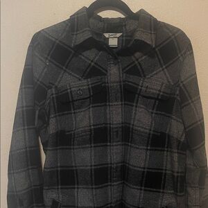 Deluth Women's Black and Gray Plaid long shirt